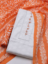 Printed Cotton Blend Unstitched Suit With Dupatta